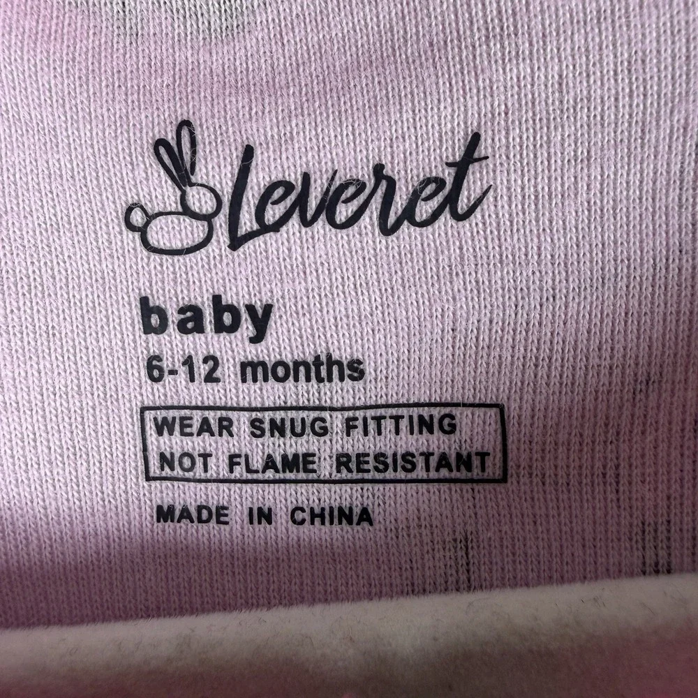 Leveret Llama 6-12 Months Baby Footed Pajamas Pjs 100% Cotton Animal Nonslip New